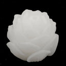White Bodhi Seed Tibetan Buddhist Prayer Beads Carved Lotus Bracelet Jewelry