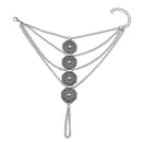 Lady Bohemian Crystal Bracelets for Women Multi-layer Finger Charm Accessory