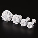 4 Pcs Cake Xmas Daisy Flower Plunger Fondant Decor Sugar craft Mold Cutter V