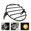 Motorcycle Headlight Cover-7Inch Retro Old School Metal Motorcycle Grill Si