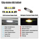 4x HID 3-SMD 31mm 6641 White Fuse LED Bulbs Vanity Mirror Light Sun Visor Lamp