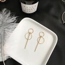 Fashion Earrings Punk Simple Long Section Tassel Pendant Size Circle Earrin