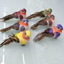 12pcs Artificial Foam Feather Birds DIY Crafts Ornament Home Garden Decor