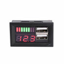 Digital Car Motorcycle 12V Voltmeter Voltage Battery Panel Meter w USB 5V Output