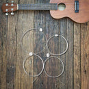 4pcs Ukulele Strings Carbon Transparent Strings for Acoustic Guitar Parts