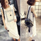 Fashion Printing Sleeveless Dress Women Loose Round Neck Dresses (White M)