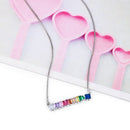 Bohemia Rainbow Cubic Zirconia Choker Necklace Girlfriend Gift Cute Rainbow X2D8