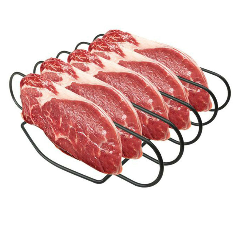 Non-Stick Steak Rib Rack Stand Roasting Grilling Kitchen BBQ Accessories