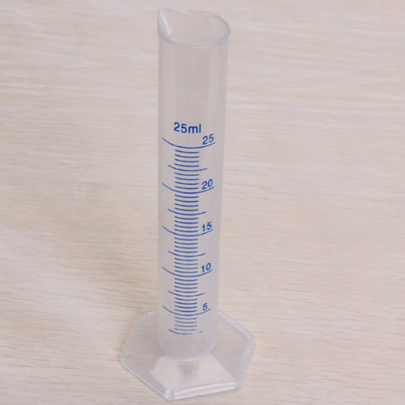 4pcs Set Plastic Graduated Laboratory Measuring Cylinder 10mL,25mL,50mL,1 D D4A2
