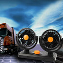 24V Double Sides Strong Wind Electric Car Fan Cooler Track Fan 2 Level Adju