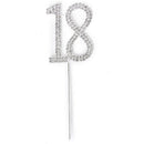 18th Birthday Number Cake Topper Sparkling Rhinestone Crystals Anniversary