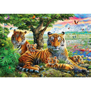 5D DIY Full Drill Diamond Painting Tiger Family Cross Stitch Embroidery Kit
