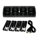 4 in 1 Charging Dock for Wii, 4 Ports Charging Station with 4 Rechargeable 2800