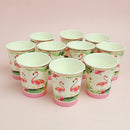 10pcs Tropical Flamingo Paper Disposable Cups Baby Shower Party Table Decor