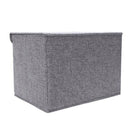 Cotton Linen Fabric Folding Cd Storage Boxes Foldable Bins Toys Organizer W J9C1