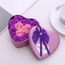 11Pcs/Box Artificial Flowers Rose Soap Flower Heart Shape Diy Wedding Decor M4S3