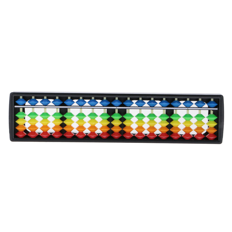 Portable Abacus 17 Rods Beads Column Arithmetic Tool Math Learn Business