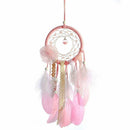 Pink Feather Wind Chime Dreamcatcher Home Romantic Wall Hanging Decoration