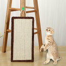 Pet Fish Sisal Cat Furniture Carpet Protector Scratch Mat Toys (Brown)