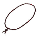 Buddhist Prayer 5mm Brown Sandalwood Beads Necklace