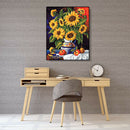 Painting By Numbers Kit DIY Sunflower Fruit Canvas Oil Art Picture Craft