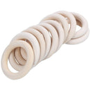 Natural wooden rings, diameter 50mm