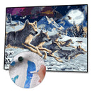 Painting By Numbers Kit DIY Snow Wolf Hand Painted Canvas Oil Art Picture A