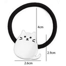 Women  Metal Cat Hair Band Hair Rope Elastic Tie Ponytail Holder OZ 3C
