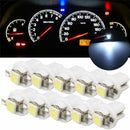 2PC T5 B8.4D 5050 1SMD Car LED Dashboard Dash Gauge Instrument Light Bulbsã€White