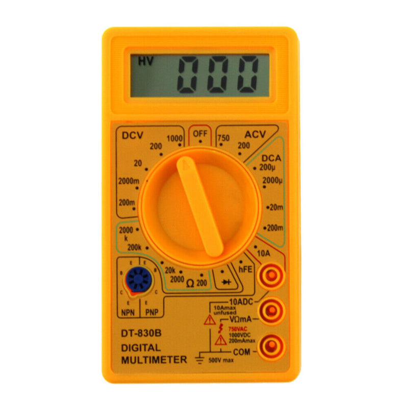 DT-830B LCD Digital Multimeter AC/DC 750/1000V Amp Volt Ohm Tester Meter