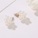 Lady Pearls Ball Dangle Ear Stud Casual Elegant Women Drop Earrings Jewelry
