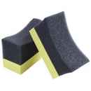 2pcs UShape Car Tire Waxing Polishing Compound Washing Sponge Cleaning