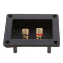 Universal Car Stereo 2 Way Speaker Box Terminal Square Connectors Subwoofer