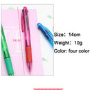 Novelty multicolor ballpoint pen multifunction 4 In1 colorful stationery BX