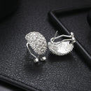 Crystal Rhinestone Ear Studs Earrings Ear Clip Elegant Wedding Jewelry Gift ME