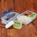 Outdoor Portable Microwave Lunch Box With Soup Bowl Food Leakproof Three Co