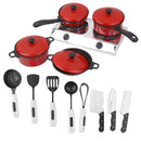Plastic Kitchen Cookware Gas Cooker Pot Set Role Playing Game Kid Toys Gifts
