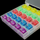 25 pcs New Empty Plastic Bobbins Spool For Sewing Machine With Storage Case