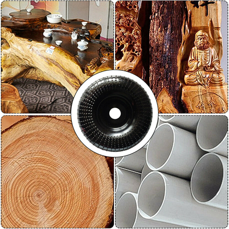 Woodworking Grinding Wheel Sanding Polishing Disc Wood Carving Tool (Black)