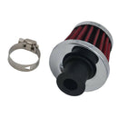 1x Red Mini Air Intake Crankcase Breather Filter Valve Cover Vent 12mm