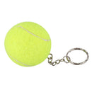 Yellow 4 cm diameter elastic foam tennis ball key ring keyring pendant V5Q6