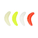 100pcs/lot 4 Colors Maggot Grub Worm Silicon Soft Worm Fishing Baits Pike F K7F7