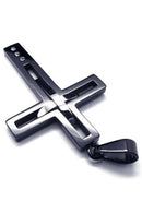 Jewelry Stainless Steel Cross Pendant with 60cm Necklace, Necklace for Men