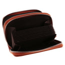 Leather Unisex Credit Card Holder Zipper Wallet Business Cards Case Purse Travel