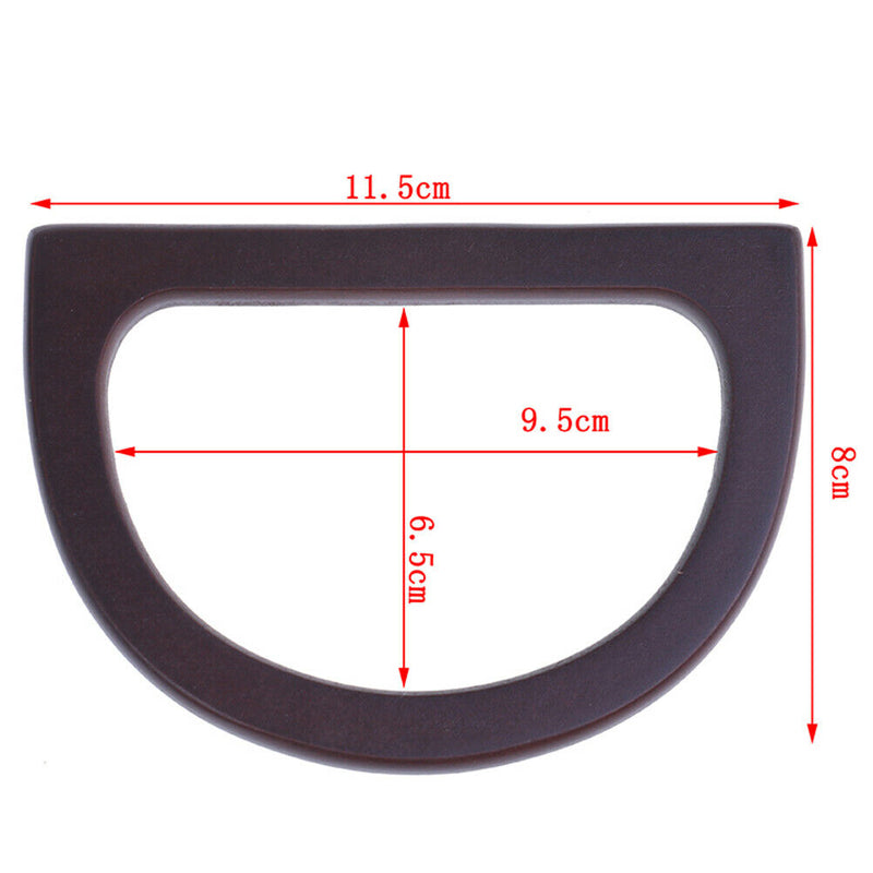 1Pcs Wooden Bag Handle Replacement for DIY Purse Making Handbag Shopping Tot OZ