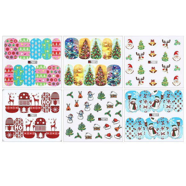 48Pcs Christmas Nail Art Water Decals, Nail Stickers, Nail Decals, Snowflakes