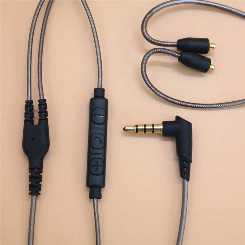 For Shure SE215/315/425/535/846 Earphone Wire Replacement Audio Cable with Mic