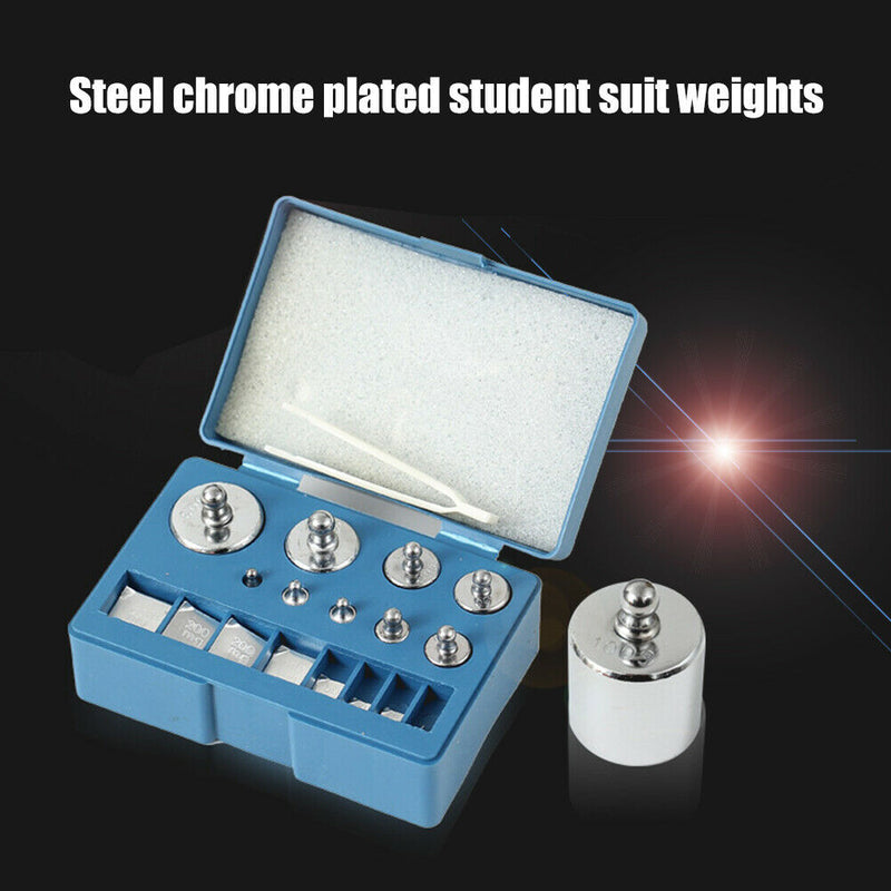 17pcs Chrome Plating Calibration Gram Scale Weights Set for Digital Scale