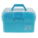 Multi-functional Portable Transparent Plastic Storage Box With Removable Tray