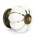 Furniture Drawer Handle Porcelain White Bronze Gourd Furniture Handles X7E3